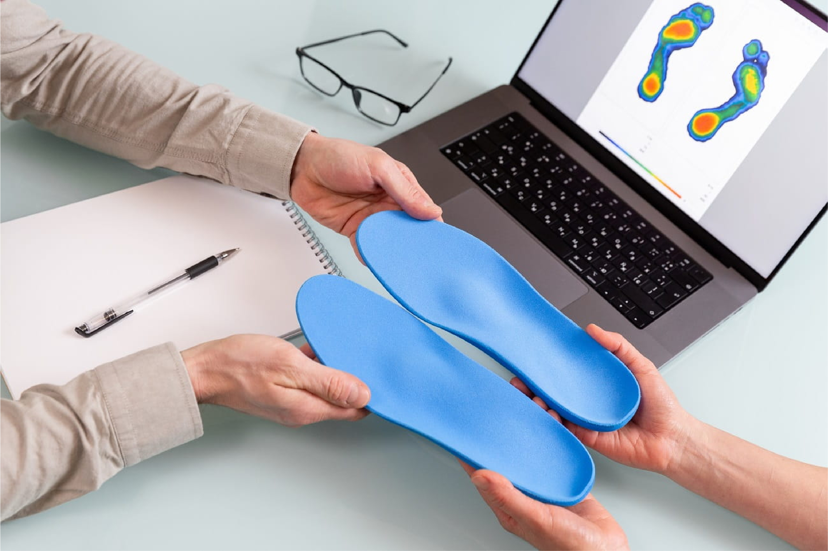 Orthotic insoles demonstration